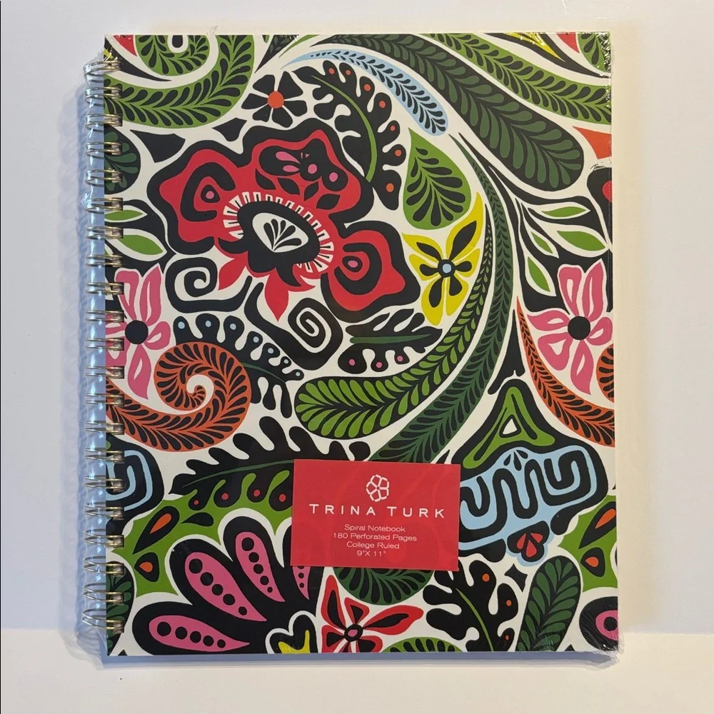 Trina Turk Hard Cover Spiral Bound Notebook and Notepad Bundle
